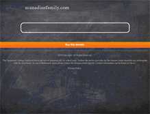 Tablet Screenshot of acanadianfamily.com
